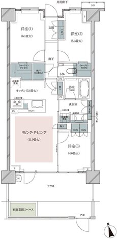 ブランズ津田沼奏の杜二丁目 間取り Cg TYPE