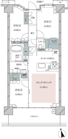 ブランズ津田沼奏の杜二丁目 間取り G TYPE