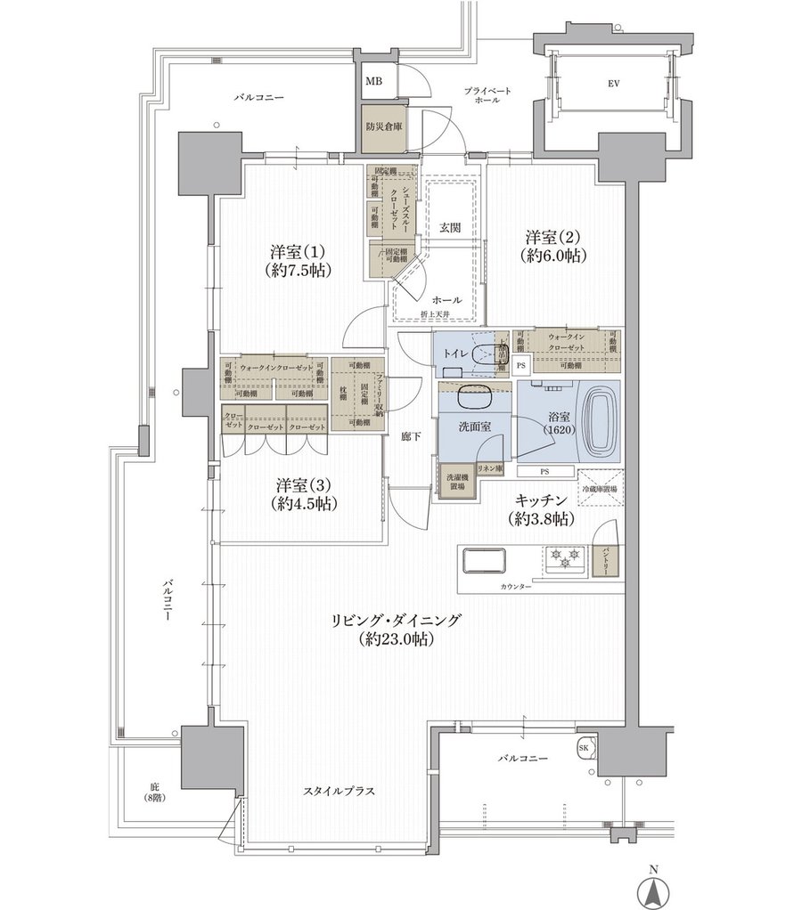クレアホームズ松江大橋 間取り C type MENU PLAN 1