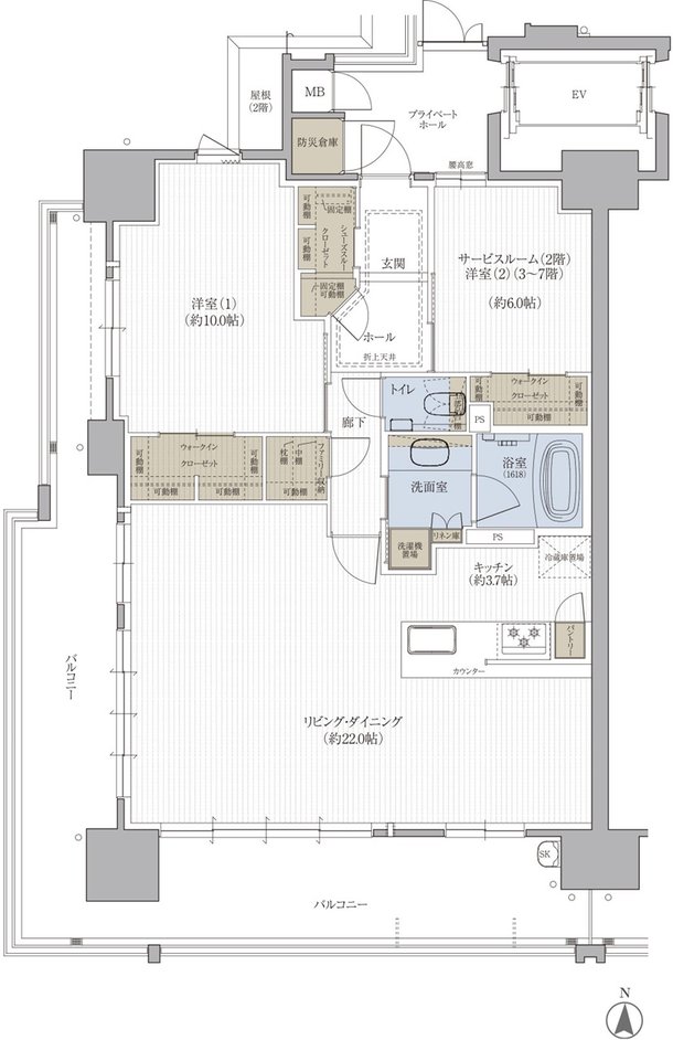クレアホームズ松江大橋 間取り A type