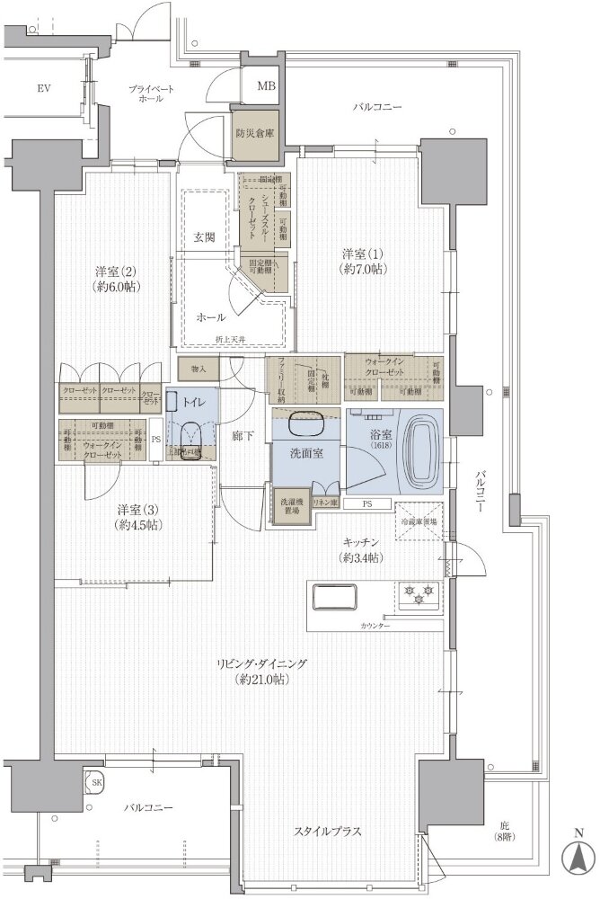 クレアホームズ松江大橋 間取り D type MENU PLAN 1