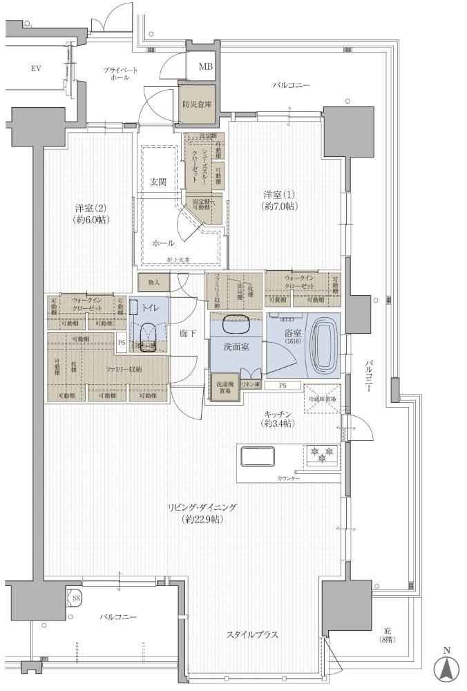 クレアホームズ松江大橋 間取り D type MENU PLAN 2