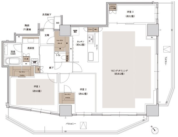 ローレルタワー名古屋千種 間取り T type