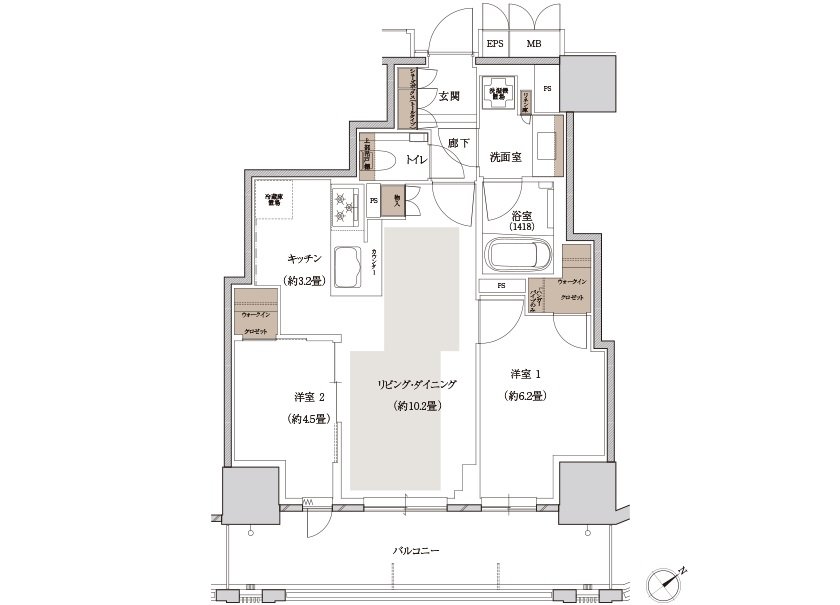 ローレルタワー名古屋千種 間取り G type