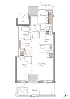 ローレルタワー名古屋千種 間取り B type