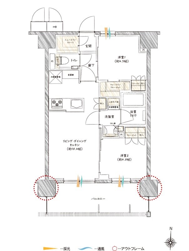プレシス川口並木元町 間取り Bタイプ