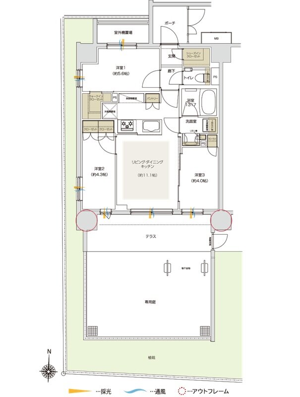 プレシス川口並木元町 間取り Agタイプ