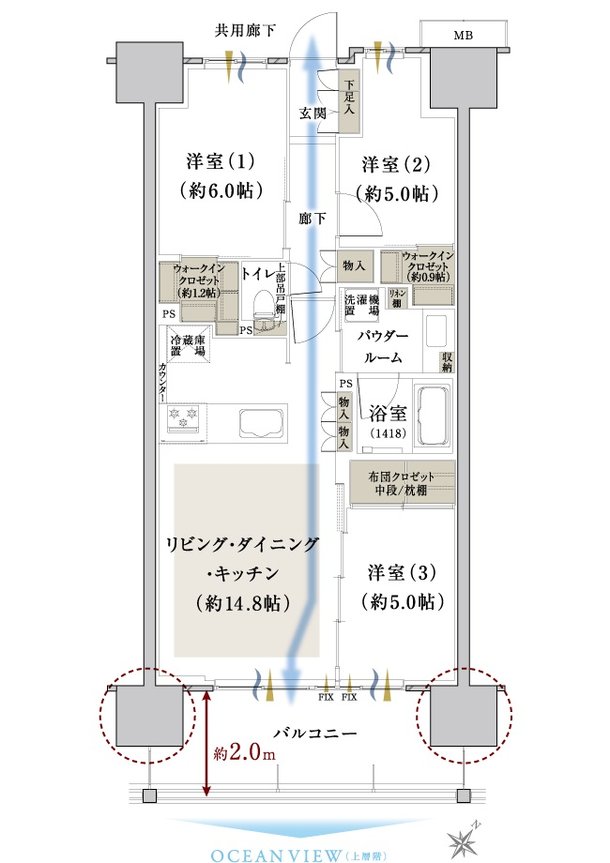 ファインセントラルシティ 間取り C2a type