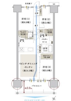 ファインセントラルシティ 間取り C2a type