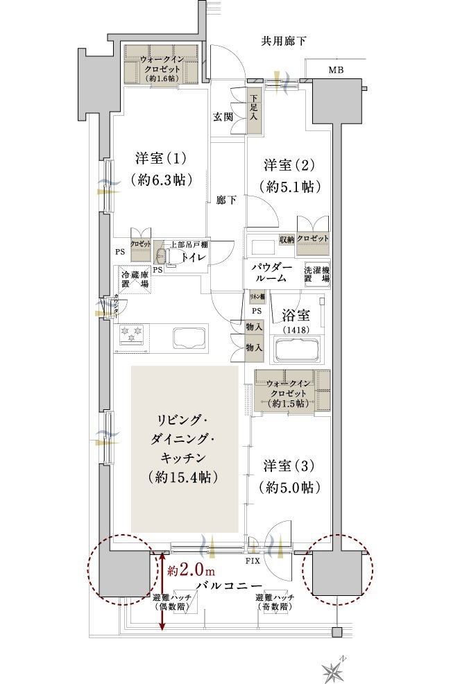 ファインセントラルシティ 間取り A type