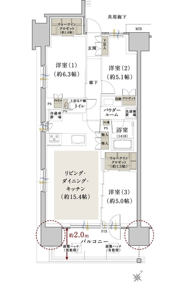 ファインセントラルシティ 間取り A type
