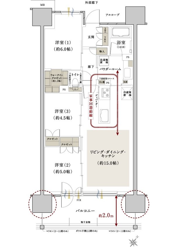 ファインセントラルシティ 間取り Ba type