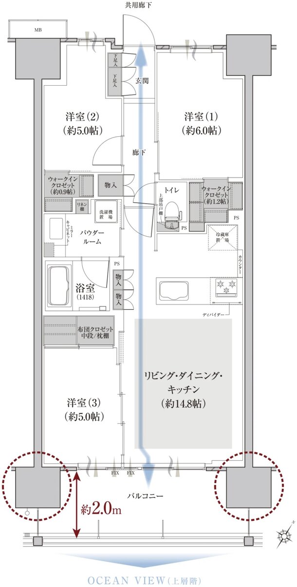 ファインセントラルシティ 間取り C2b type