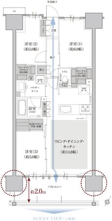 ファインセントラルシティ 間取り C2b type