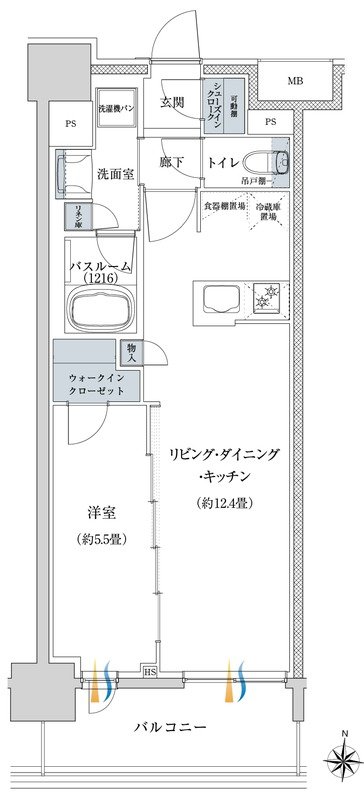 オープンレジデンシア栄 間取り Bタイプ