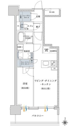 オープンレジデンシア栄 間取り Dタイプ