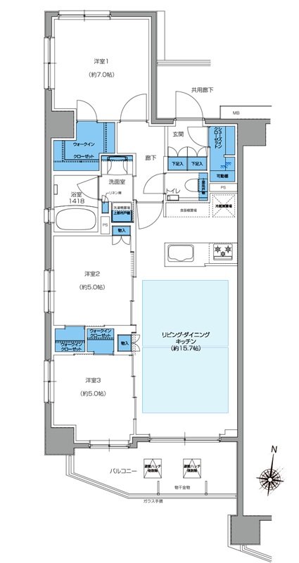 プレシス小岩ヴェルデ 間取り Aタイプ