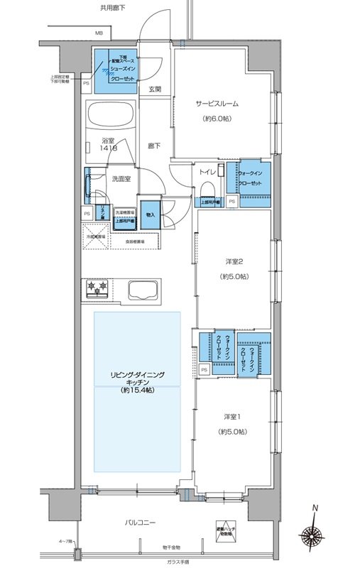 プレシス小岩ヴェルデ 間取り D1タイプ