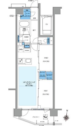 プレシス小岩ヴェルデ 間取り Bタイプ