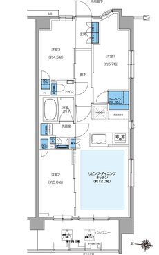 プレシス小岩ヴェルデ 間取り E2タイプ