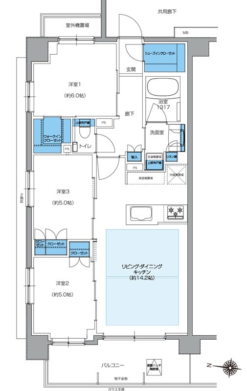 プレシス小岩ヴェルデ 間取り Fタイプ