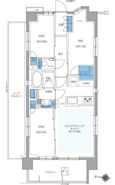 プレシス小岩ヴェルデ 間取り E2rタイプ