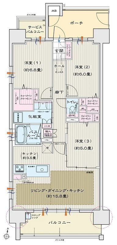 モアグレース住吉パークフロント 間取り A TYPE