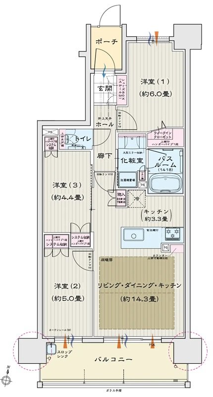 モアグレース住吉パークフロント 間取り C TYPE