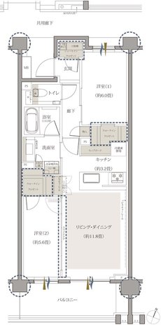 Brillia(ブリリア) 深沢八丁目 間取り E' TYPE