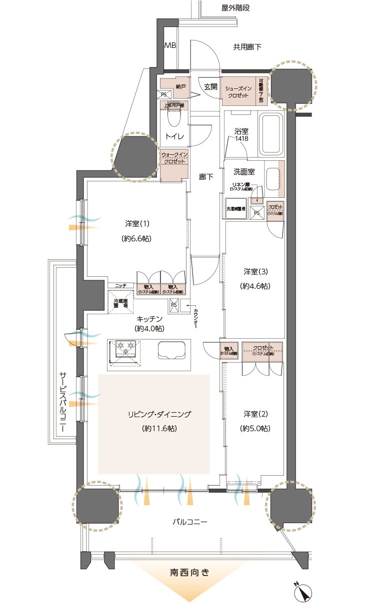 レーベン川口元郷 Sta. Front 間取り A2 TYPE