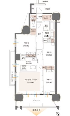 レーベン川口元郷 Sta. Front 間取り A2 TYPE