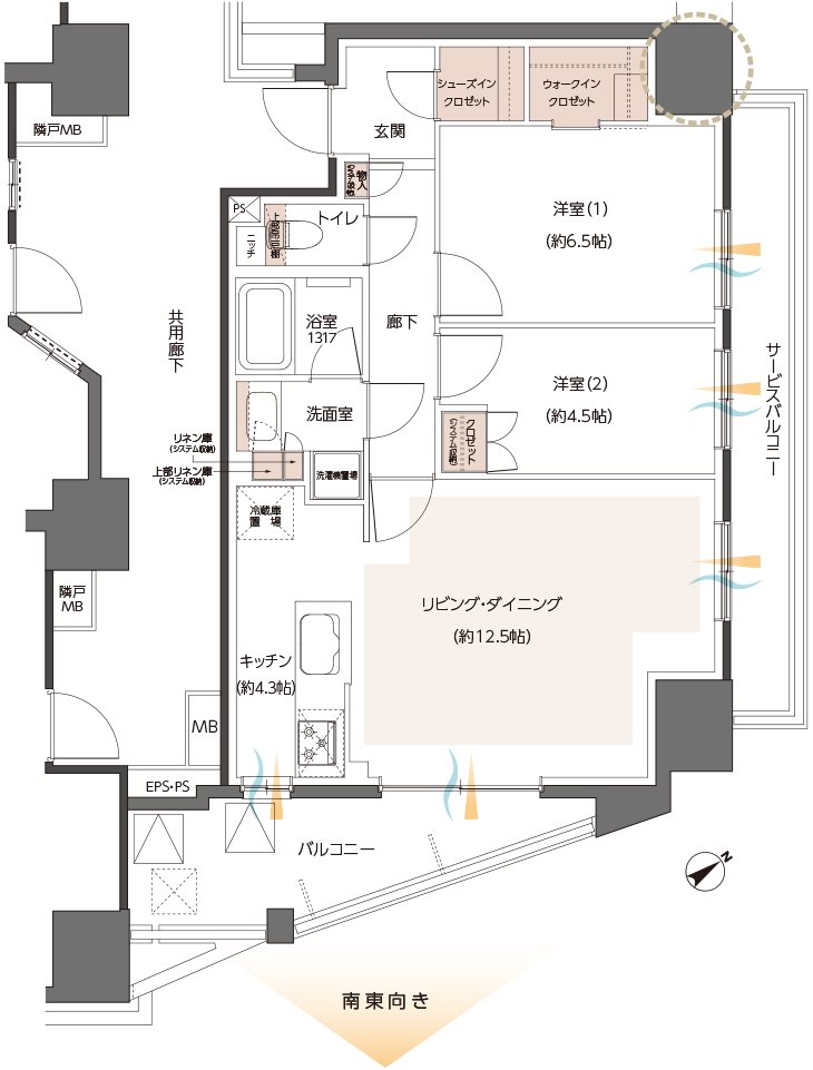 レーベン川口元郷 Sta. Front 間取り F TYPE
