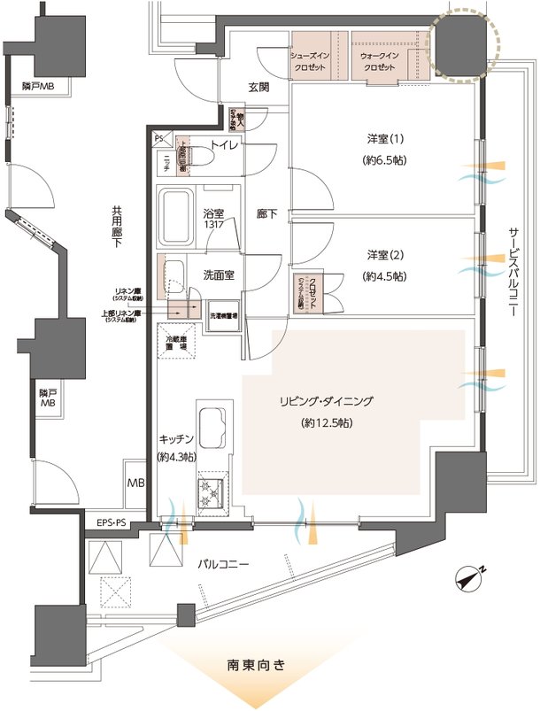 レーベン川口元郷 Sta. Front 間取り F TYPE
