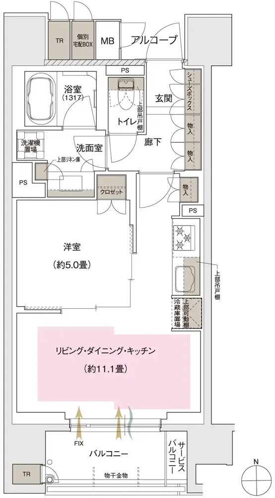 ブランズ京都河原町通 間取り D type