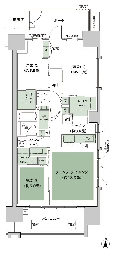 シティタワー泉一丁目 間取り D type