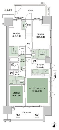 シティタワー泉一丁目 間取り D type