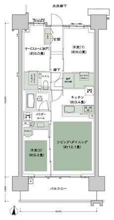 シティタワー泉一丁目 間取り Ca type