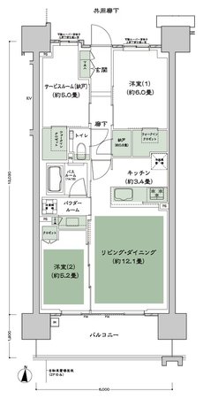 シティタワー泉一丁目 間取り Cb type