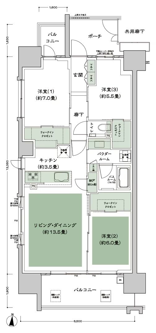 シティタワー泉一丁目 間取り A type