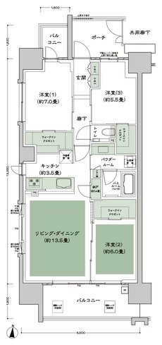 シティタワー泉一丁目 間取り A type