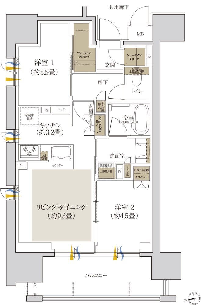 ローレルコート泉ザ・ハウス 間取り A type