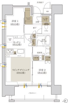 ローレルコート泉ザ・ハウス 間取り A type