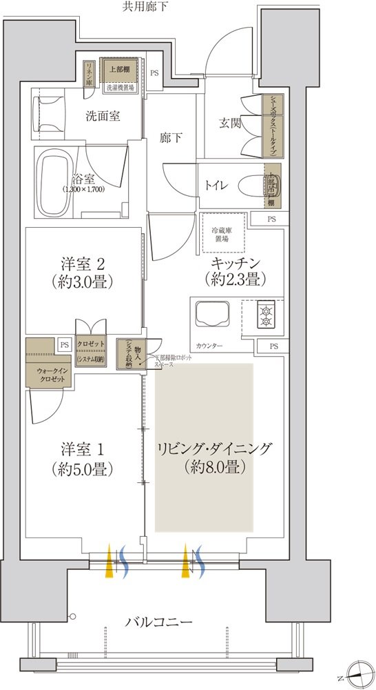 ローレルコート泉ザ・ハウス 間取り B type