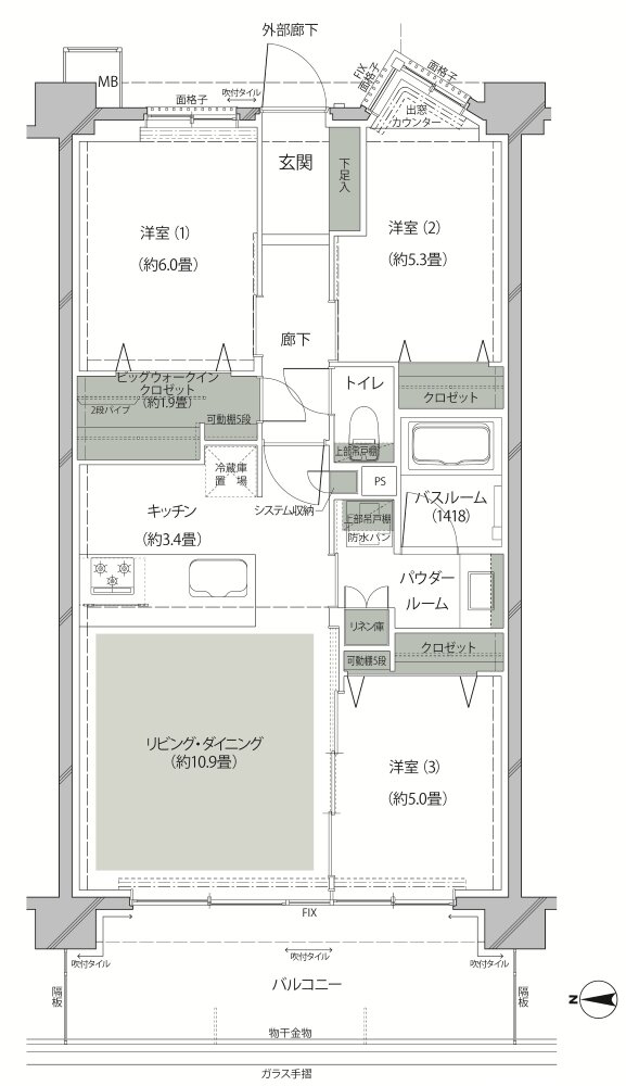 ヴェレーナ横浜鴨居 間取り B type (第4期2次販売予定住戸)