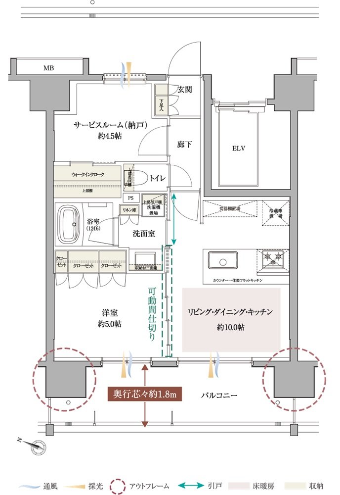 サンクレイドル千葉II 間取り BI type