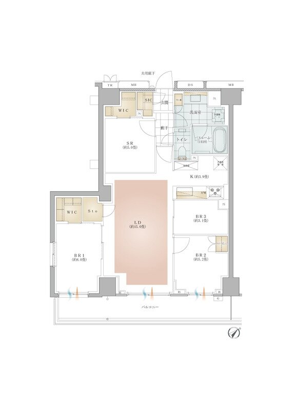 イノバス不動前 間取り AA1タイプ