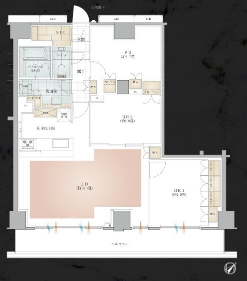 イノバス不動前 間取り CCタイプ