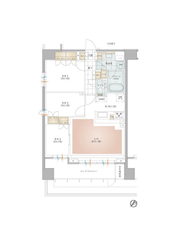 イノバス不動前 間取り BIタイプ