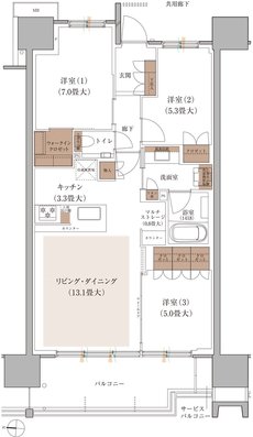 ブランズシティ品川ルネ キャナル 間取り A2 type