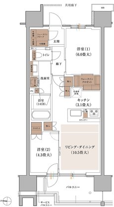 ブランズシティ品川ルネ キャナル 間取り A5 type
